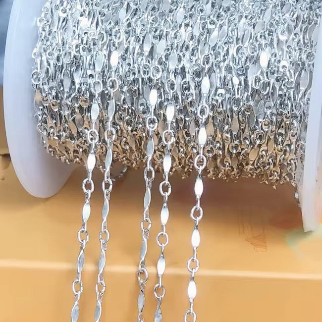 Gold filled dapped bar chain 1.5mm