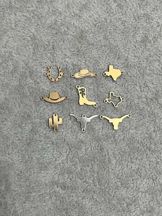14K Gold filled Western themed connectors