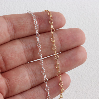 Gold filled Heart chain 3.2mm