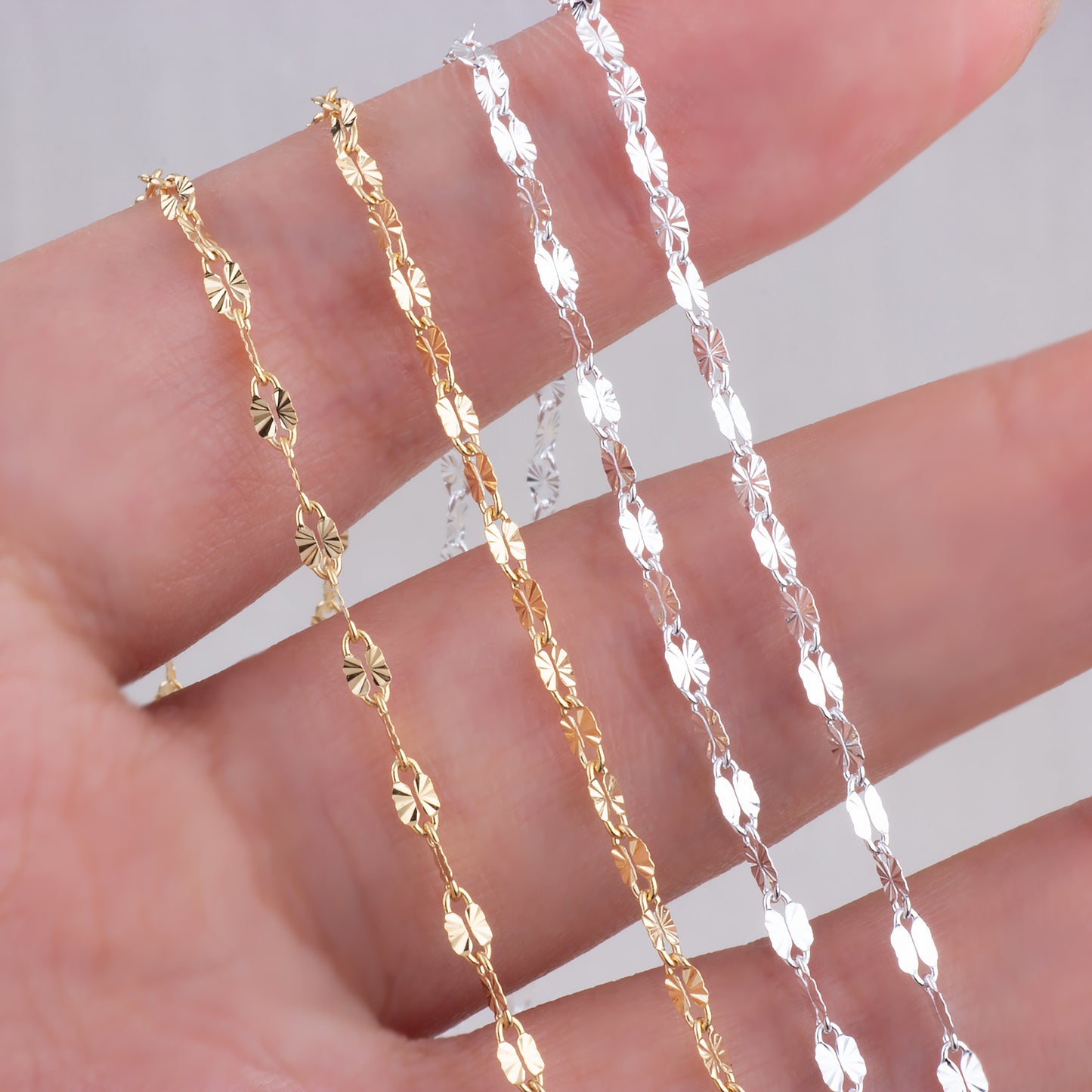 Gold filled Starburst chain 2.5mm