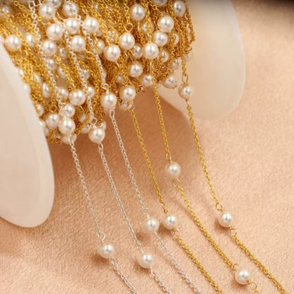 Gold filled Pearl chain 4mm