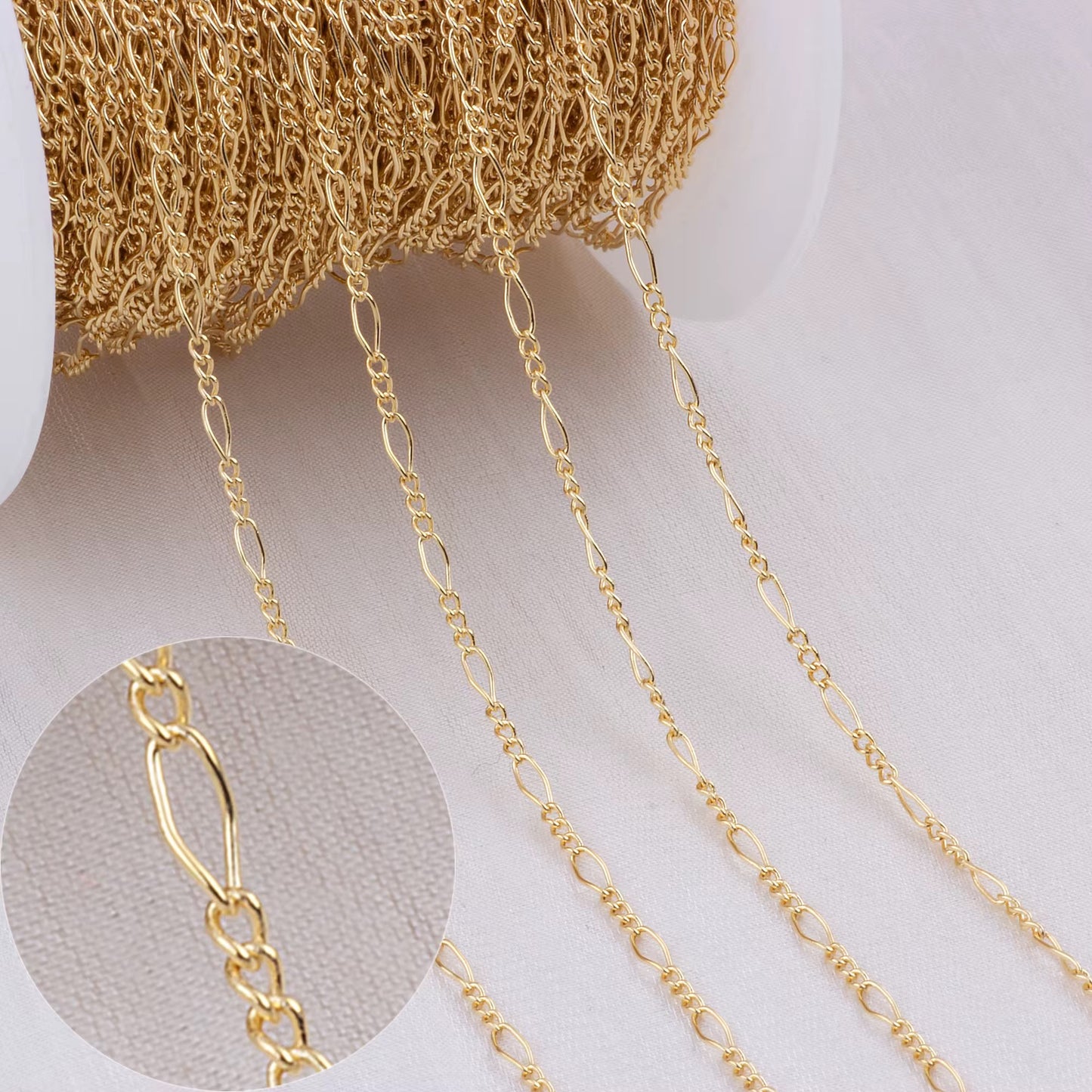 Gold filled Figaro chain 1.5mm