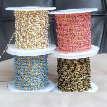 Gold filled Enamel chain